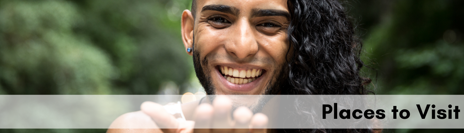 Photo of Brazilian Man with Text and 'Places to Visit'